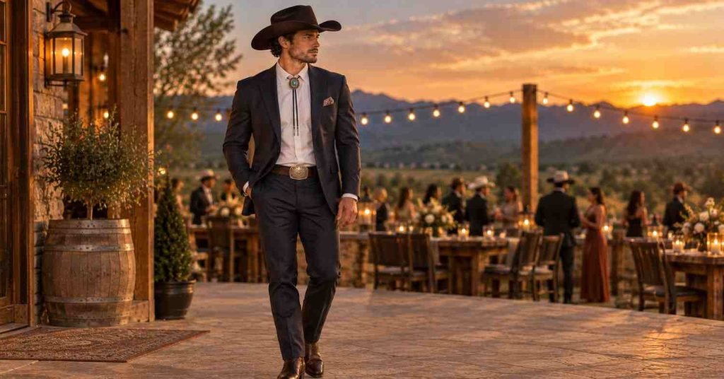 Bolo Tie With a Classic Suit