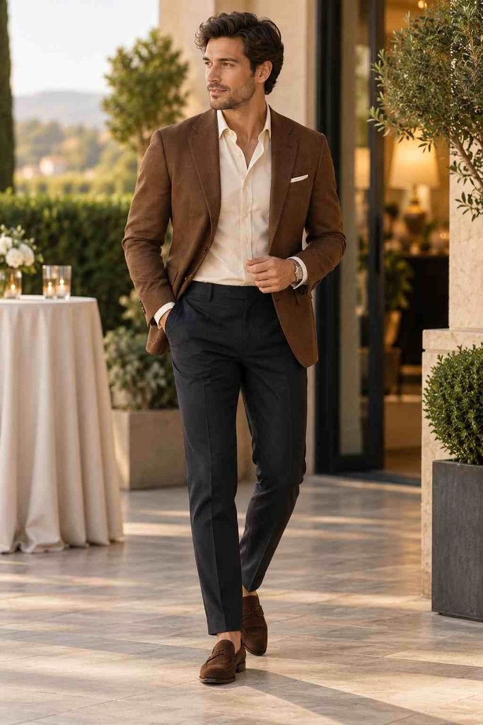casual cocktail attire for men looks