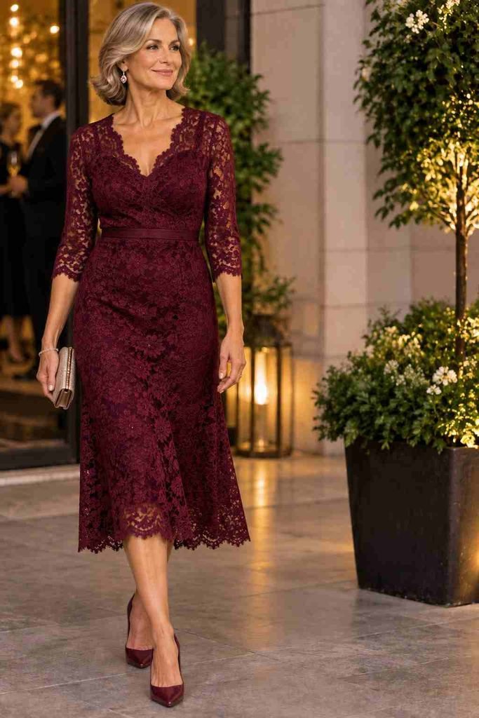 lace midi dress