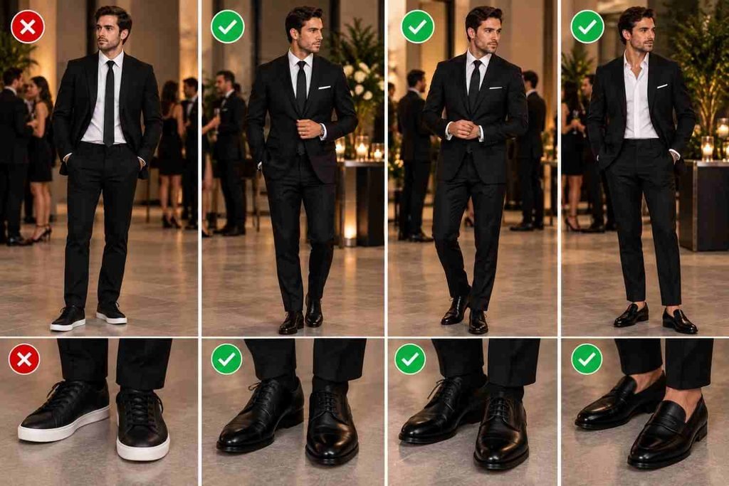 cocktail attire men footwear