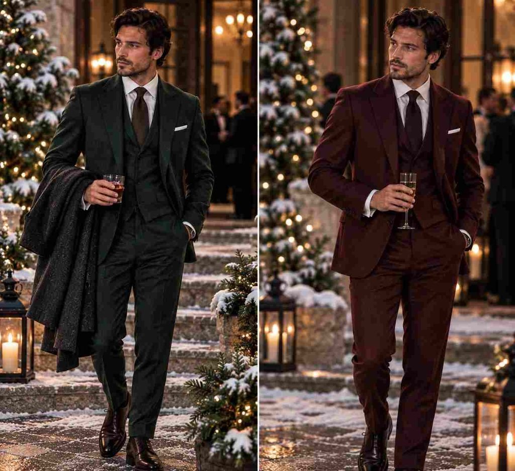 Dark Green or Burgundy Suit