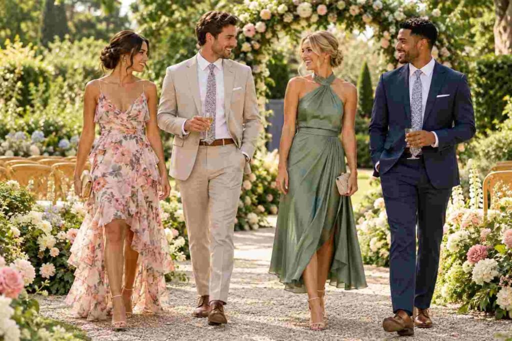Garden Cocktail Attire Wedding