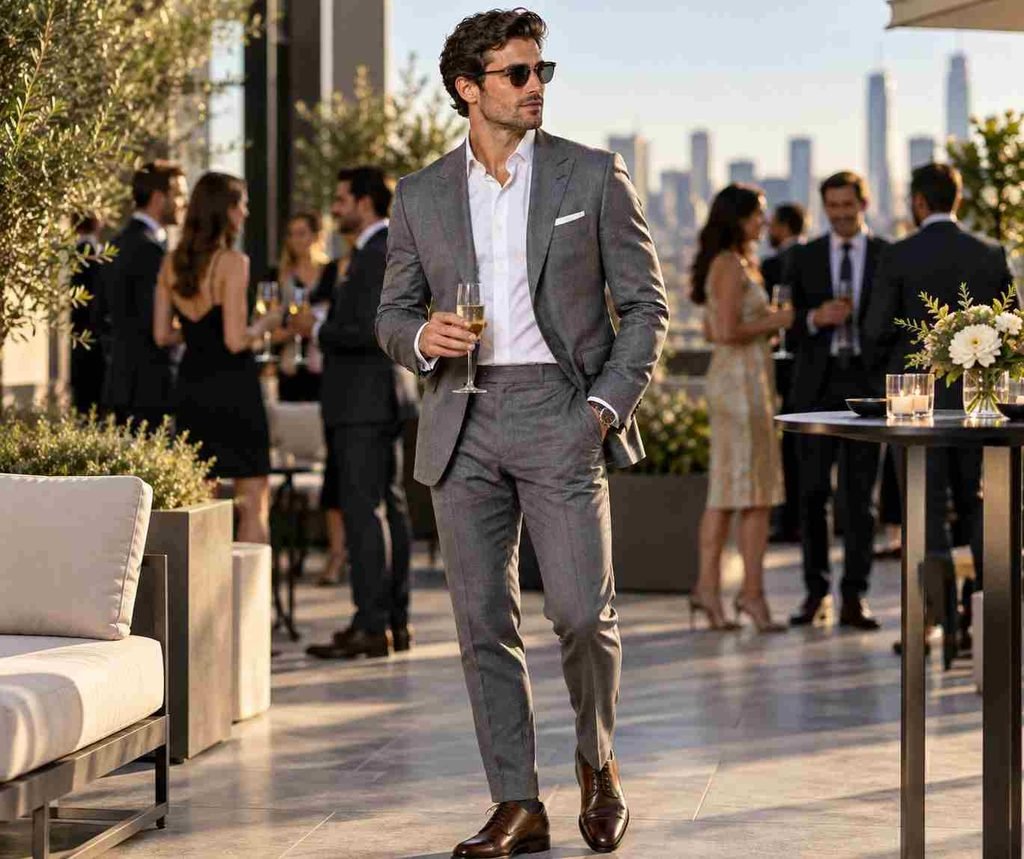 Grey Suit and White Shirt