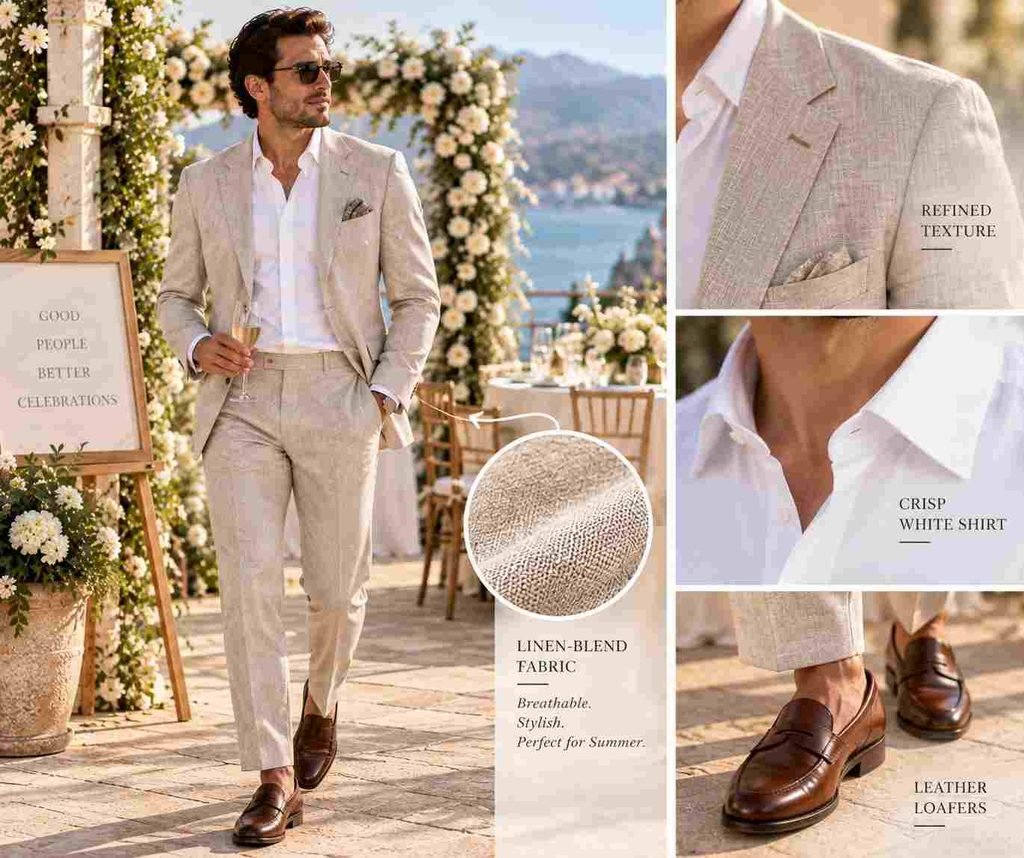 Mediterranean Linen Suit Editorial