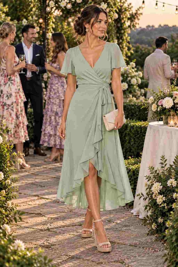 Mint Green Wrap Dress
