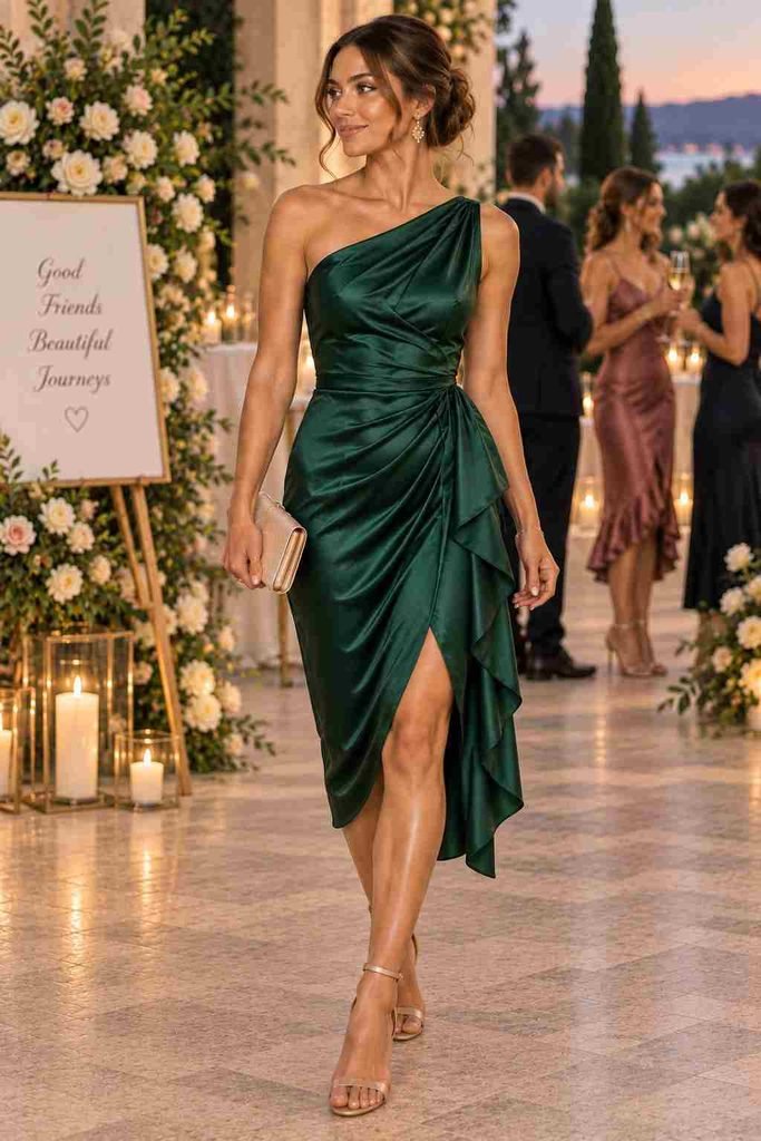One-Shoulder Cocktail Dress