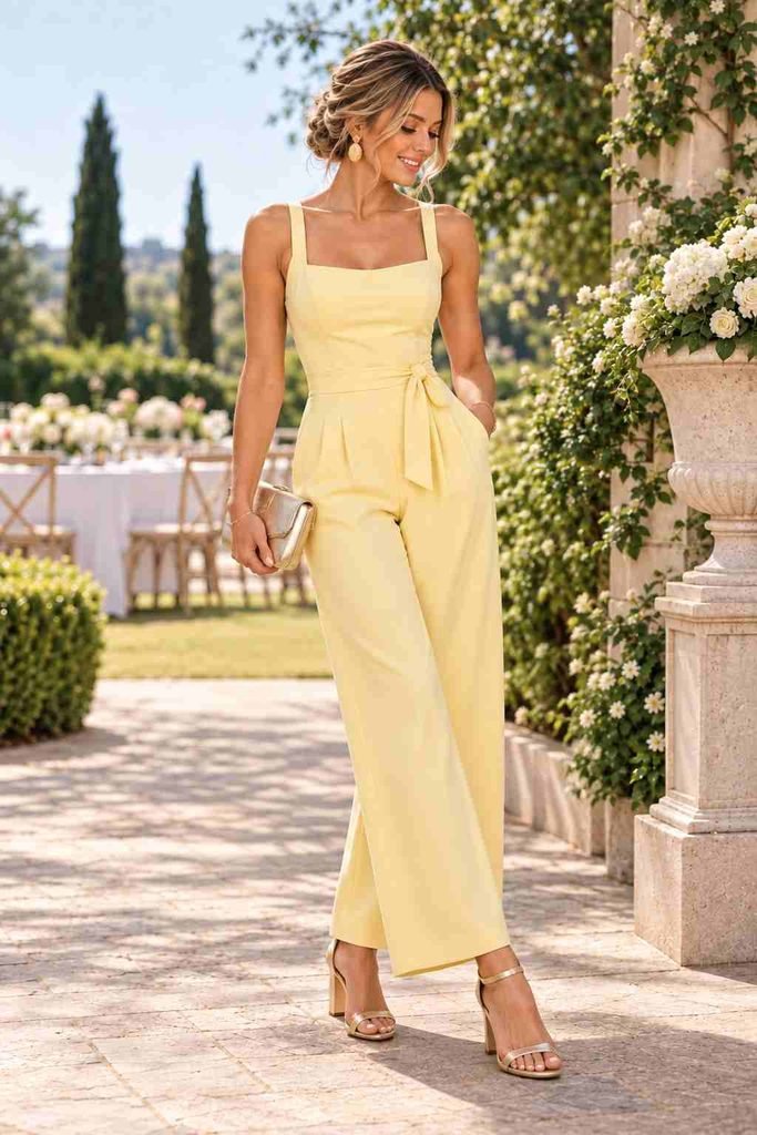 Pale Yellow Jumpsuit