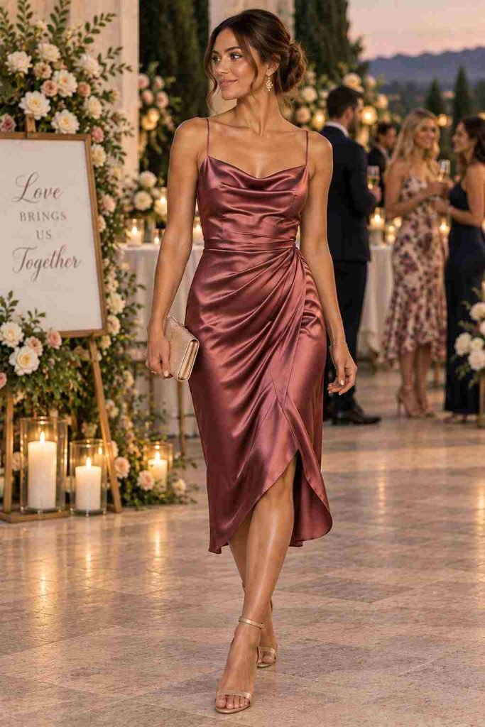 Satin Cocktail Dress