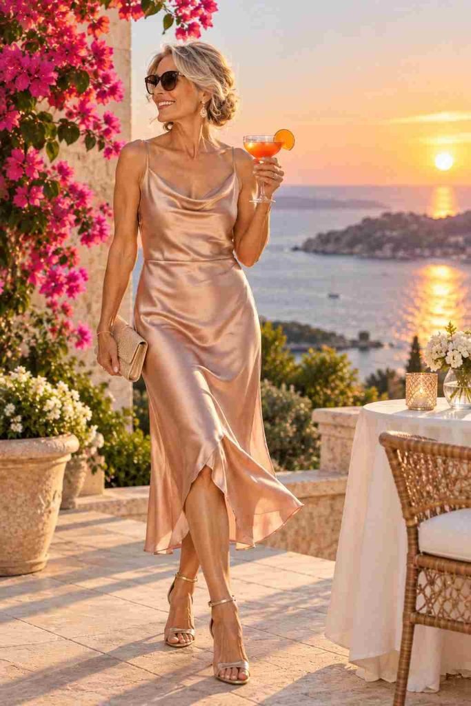 Satin Midi Dress