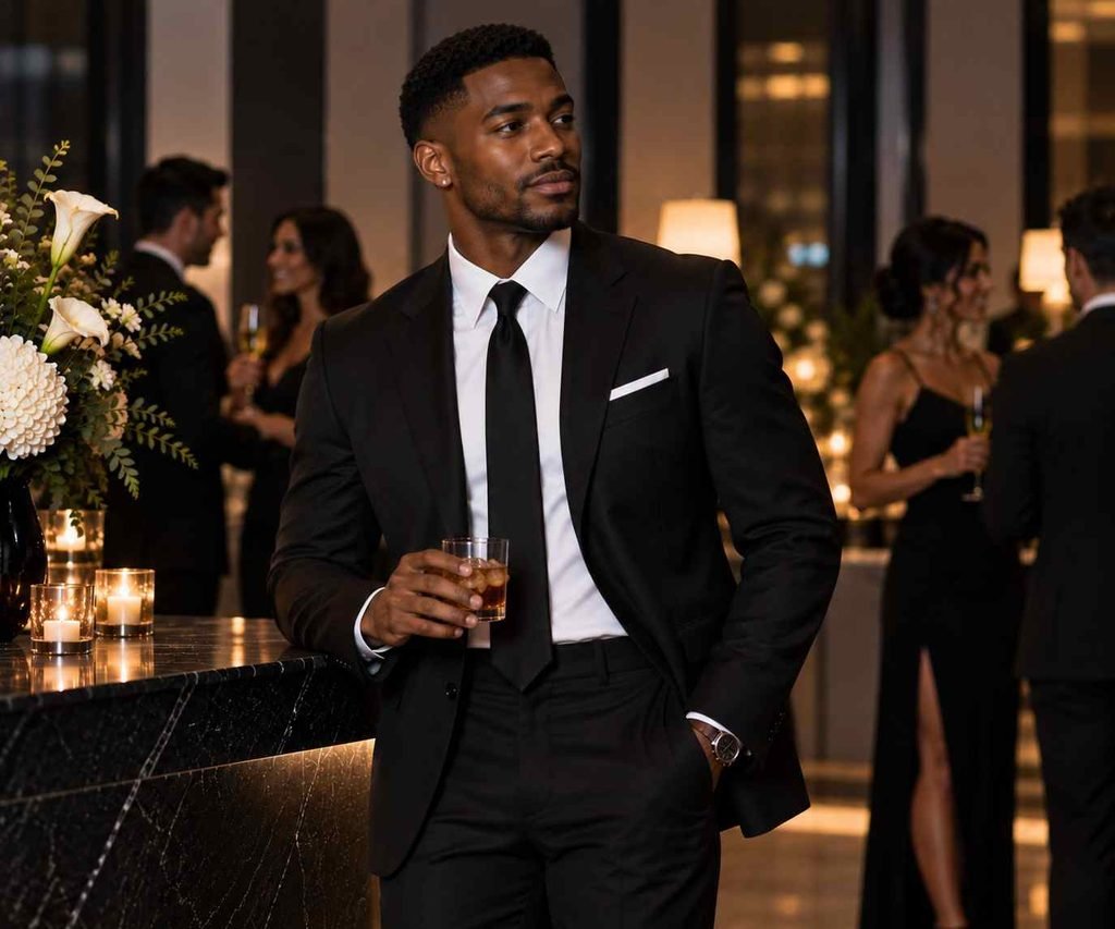 Sophisticated Cocktail Reception Portrait


