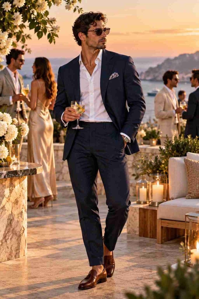 Sunset Coastal Cocktail Elegance