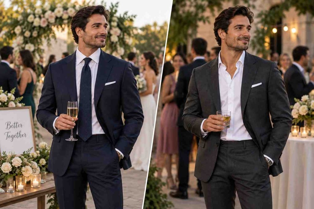 Tie or No Tie: Cocktail Wedding Style