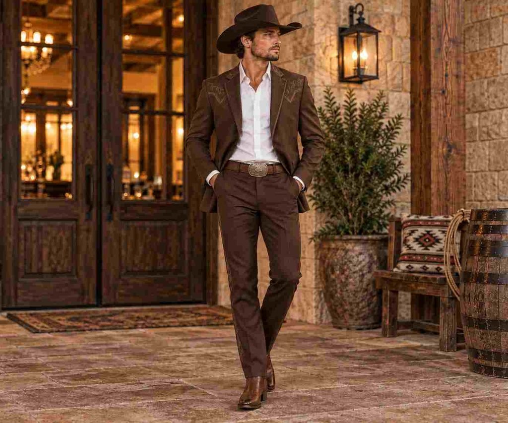 Western Suit with cowboy boots