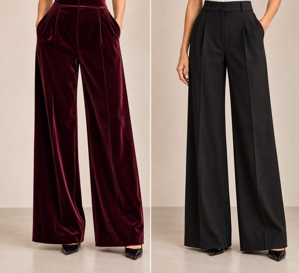 Wide-Leg Pants + One-Shoulder Top