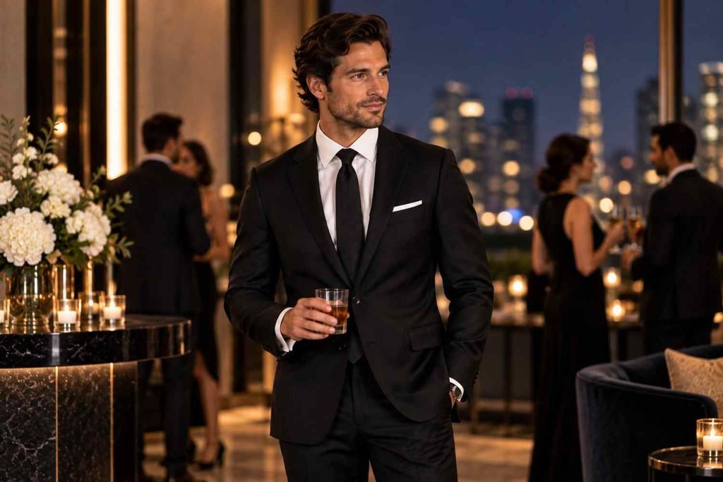 black color coktail attire outfit
