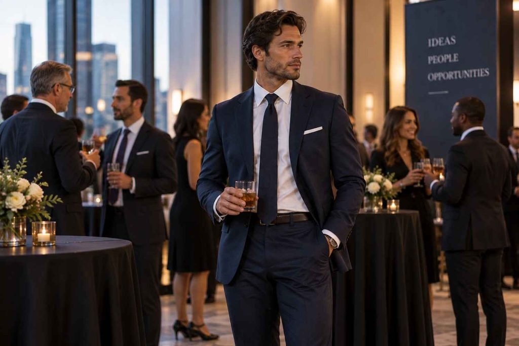 business cocktail attire for men
