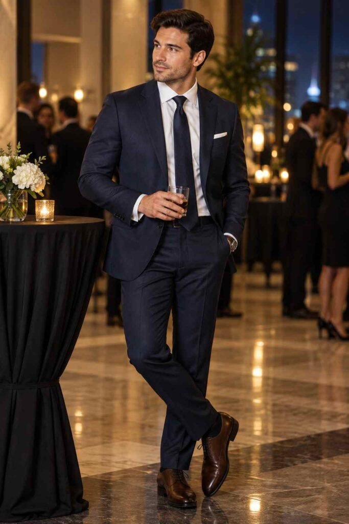 business cocktail attire for men