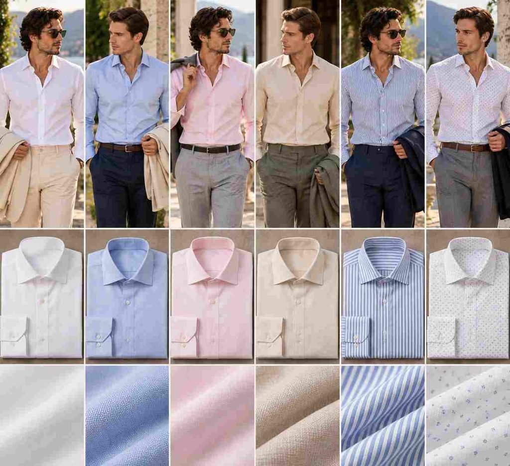 cocktail attire shirts for men spring season