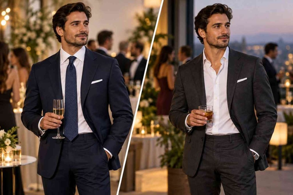 cocktail attire for men tie or no tie