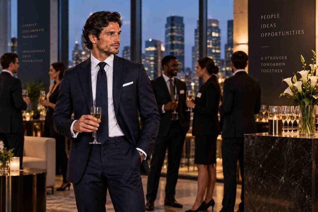 men wearning cokctail attire at office