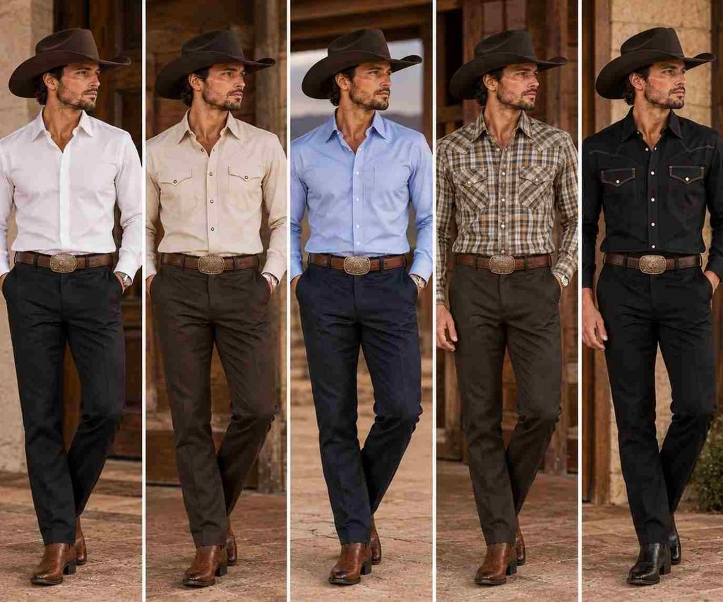 cocktail attire shirts cow boy
