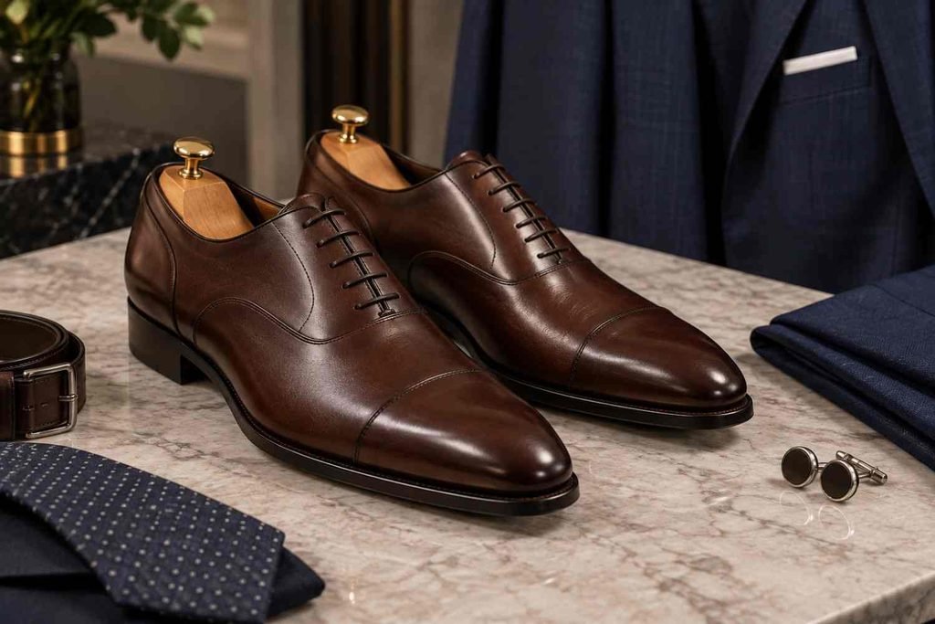 dark brown oxford shoes