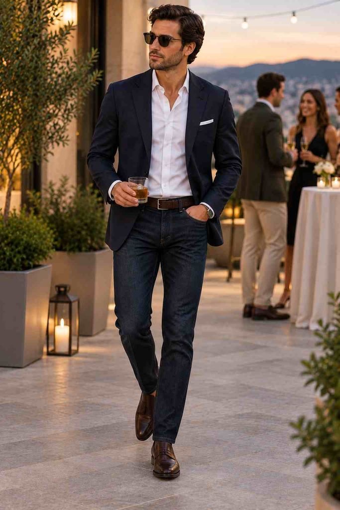 Dark Jeans With Blazer