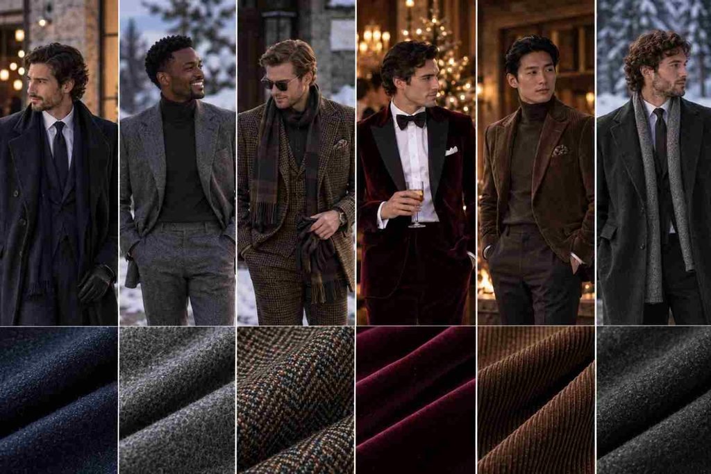 fabric for cocktail attire for men in winter