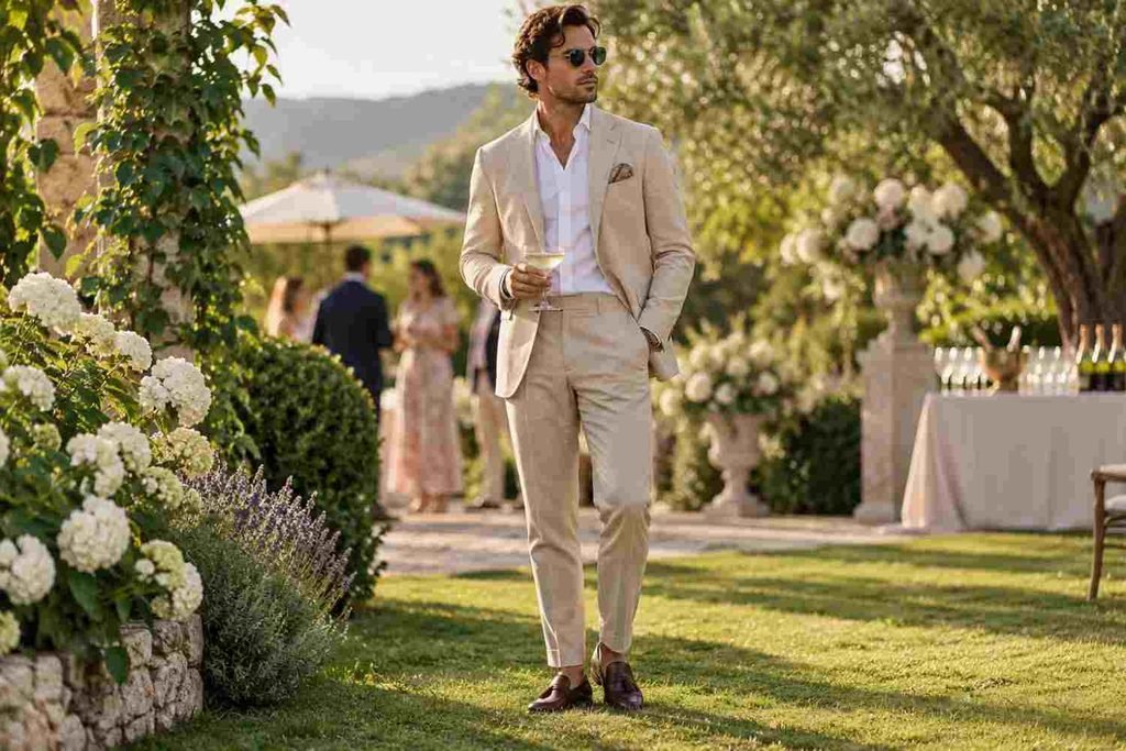 garden cocktail attire men