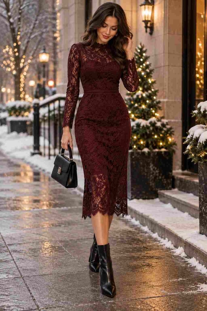 lace midi dress