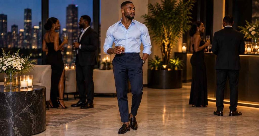 cocktail attire men no jacket