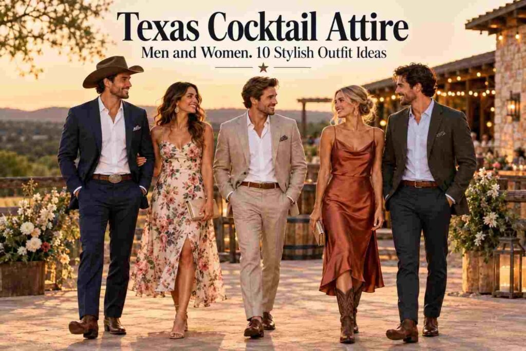texas cocktail attire for men and women