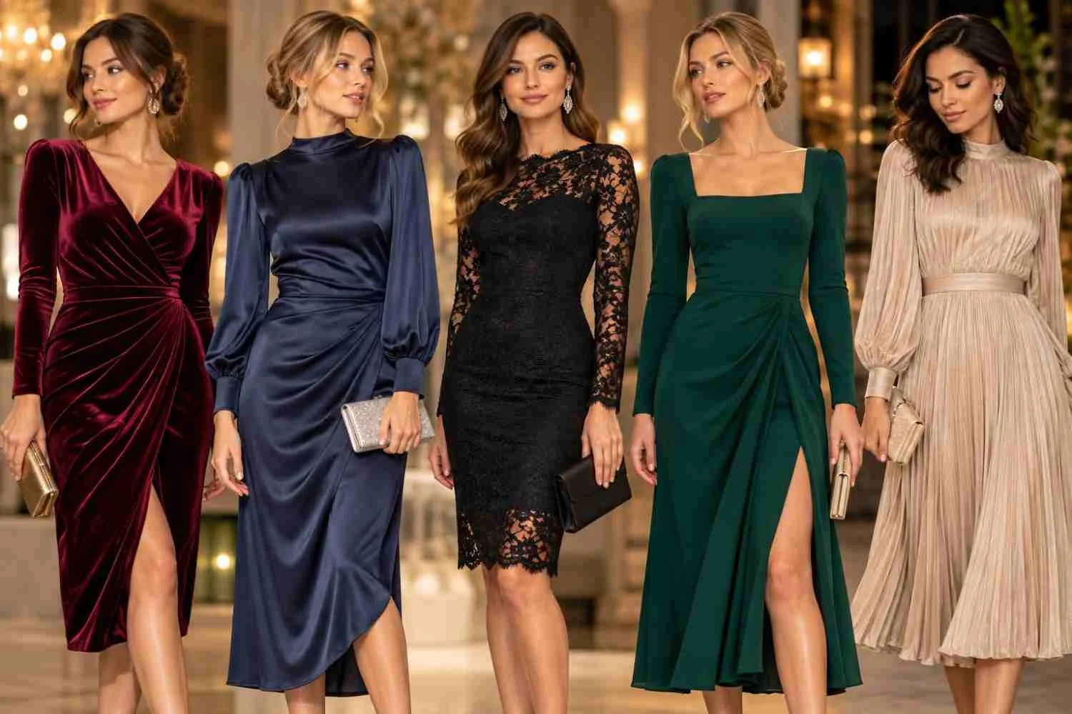 long sleeve cocktail dresses
