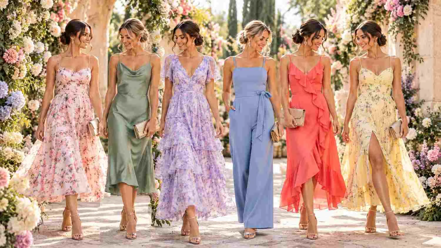 Spring cocktail attire wedding