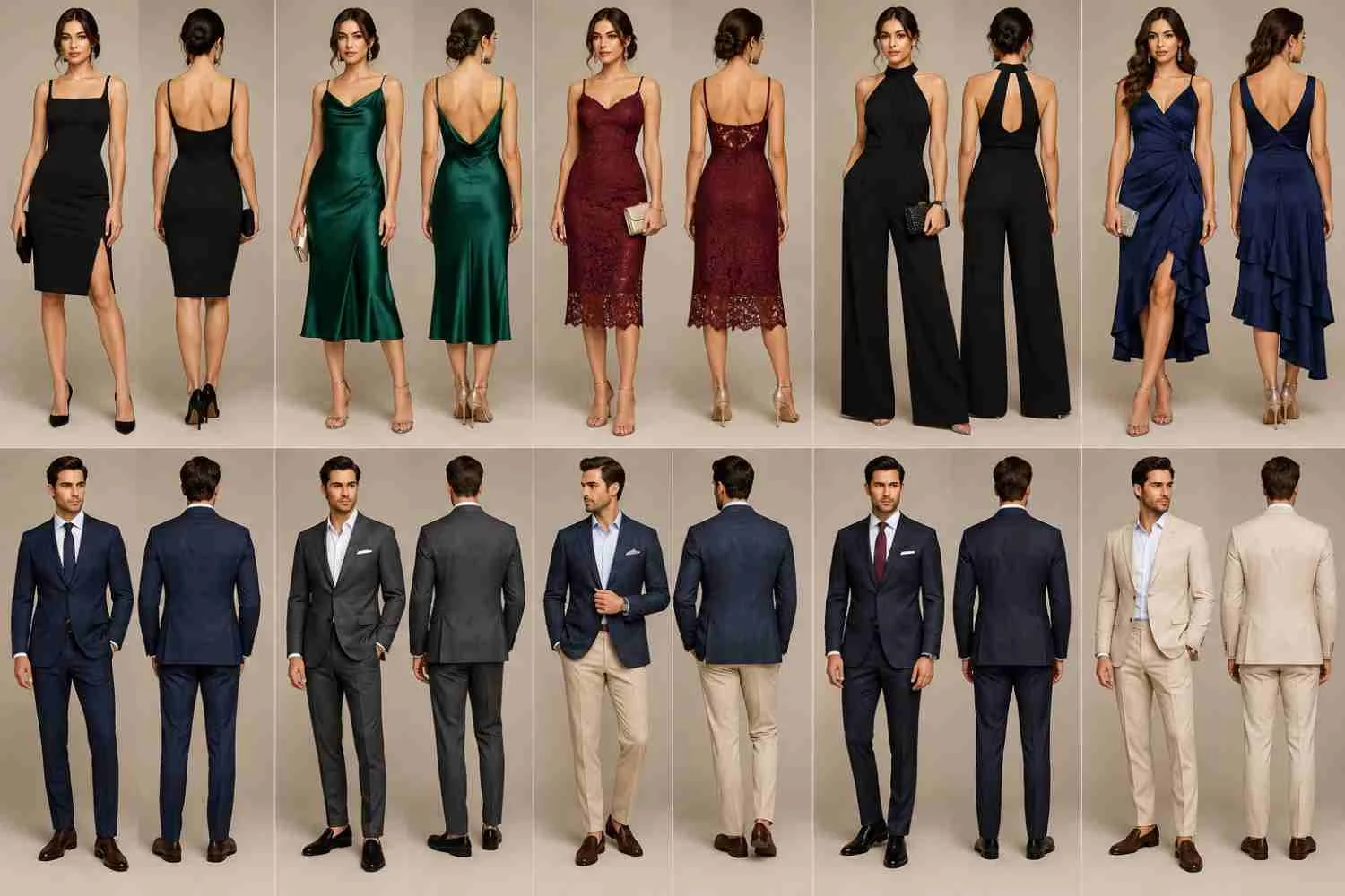 after five cocktail attire for men and women