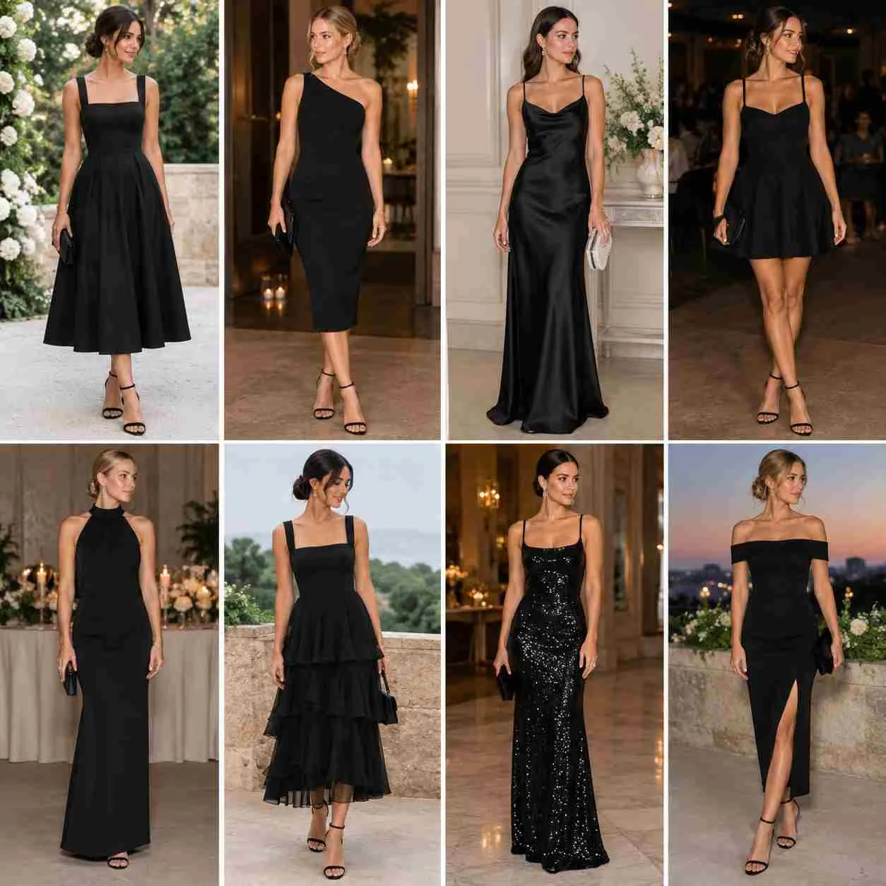 black cocktail dress​